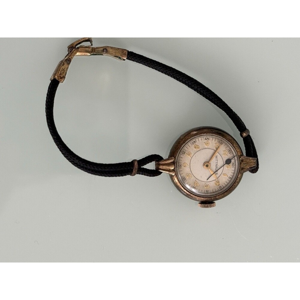 ✿ Vintage Wittnauer Ladies Wrist Watch 1930 Gold Tone Art Deco Swiss